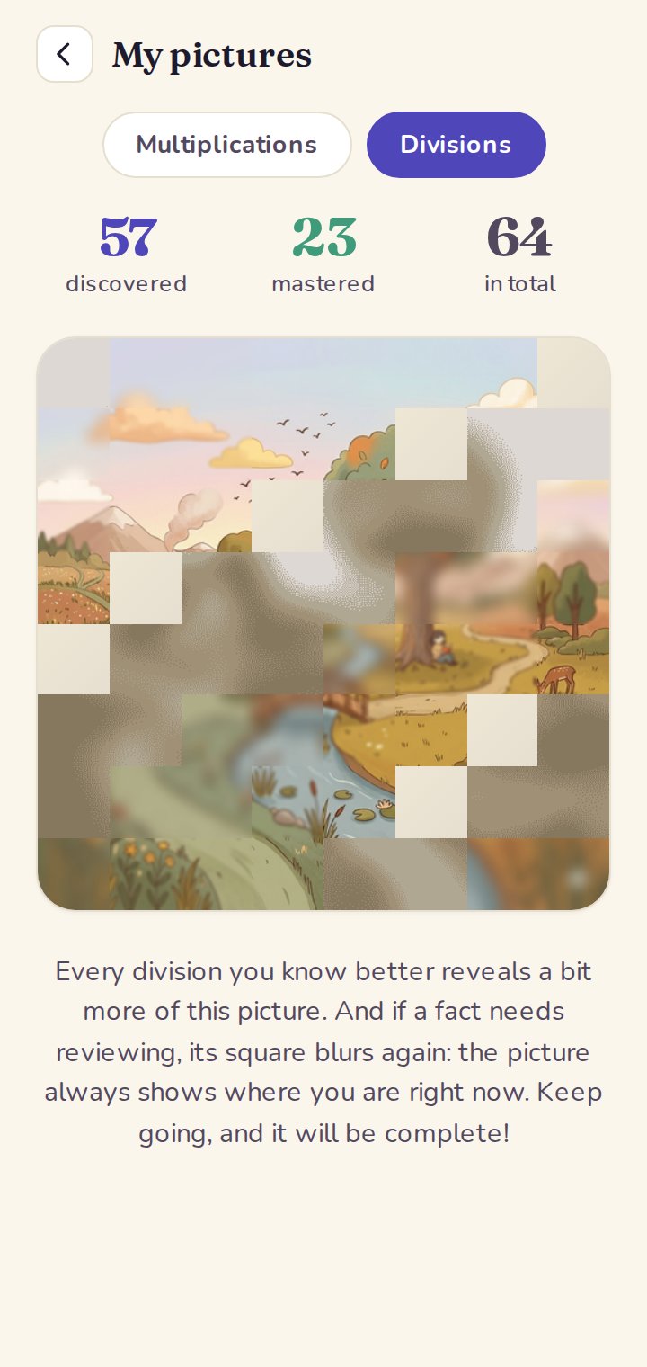 A mystery picture dedicated to division, distinct from the tables one.